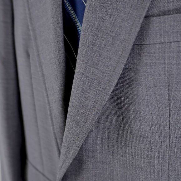 John Weitz Blue Gray Wool Blend 2 Gold Button Blazer 40L - Picture 3 of 13